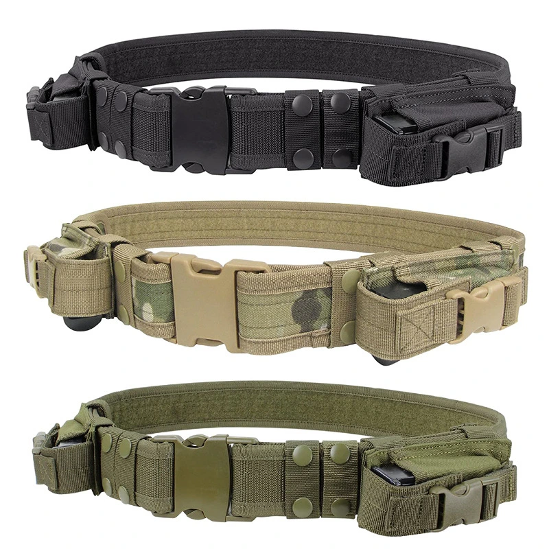 High Quality Outdoor Utility Belt Tactical Webbing Strap 2 Pack Tactical Magazine Belt